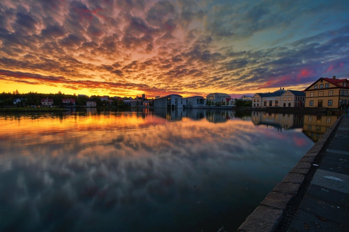 Tjörnin - Sólsetur